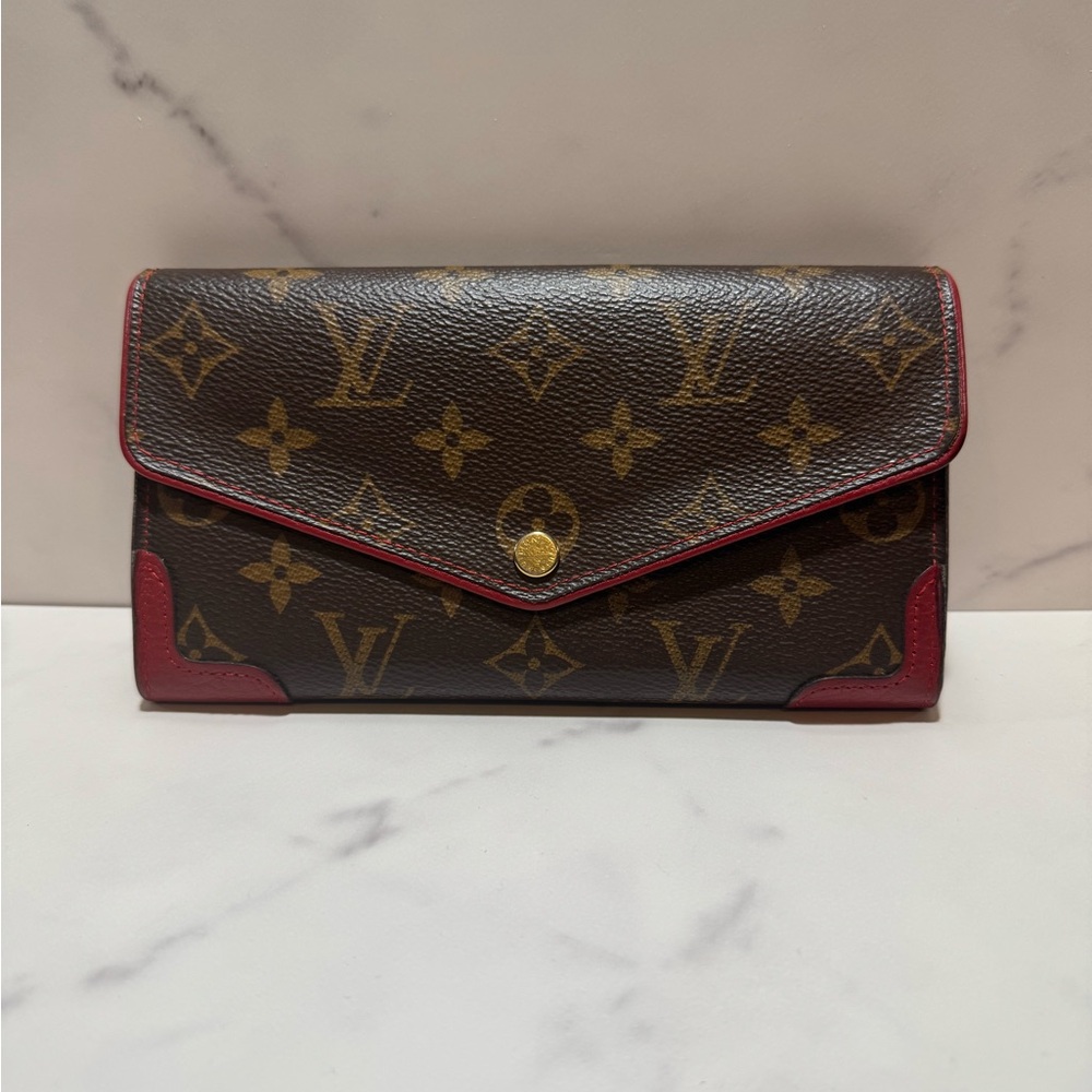 Authentic LOUIS VUITTON Monogram Portefeuille Sarah Retiro Long Wallet